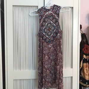High neck boho dress